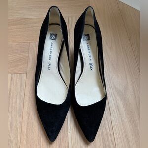 Anne Klein Classic Black Suede Pumps